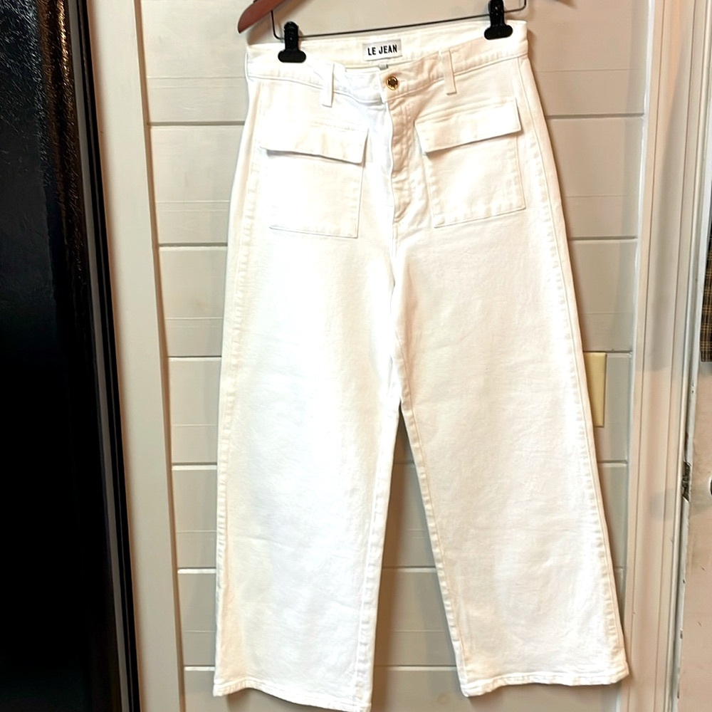 Le Jean Women's White Cropped Jeans